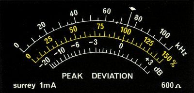 Surrey Electronics Peak Deviation Meter dial